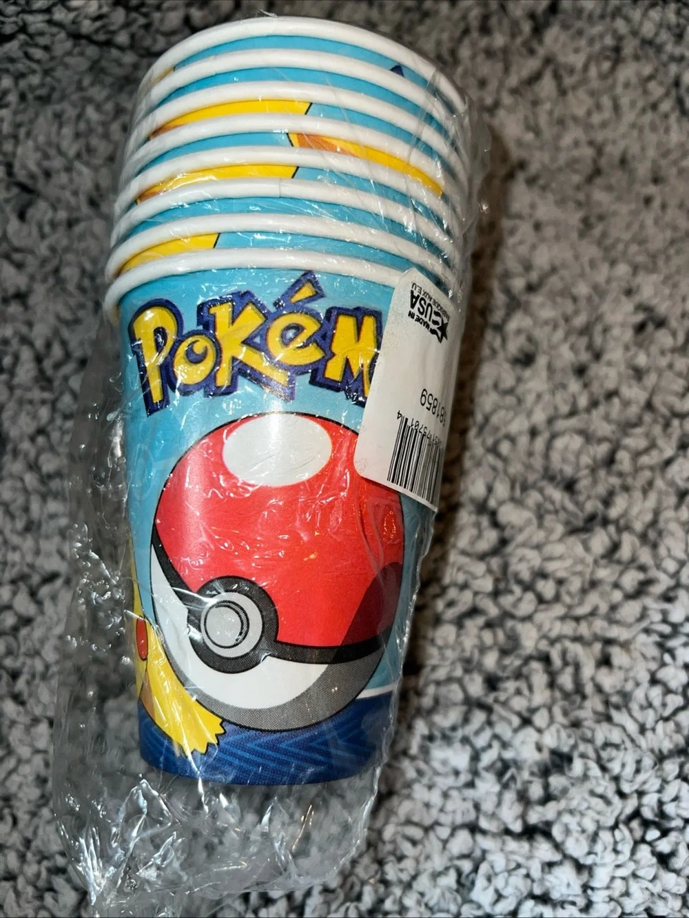 Pokemon Pikachu Blue Disposable Party Cups - Pack